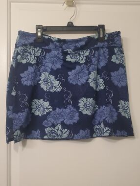 Tranquility by Colorado Clothing Navy Mini Skirt with Blue Floral Print